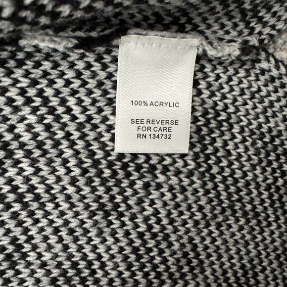 Allie & Rob Cardigan Sweater Womens Large Leopard Print Open Front Cozy Grandma - Picture 9 of 10